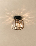 Amia ceiling light, square shape in black, product photograph
