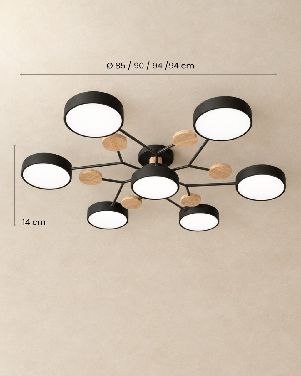 Dimensions of the Amsel ceiling light