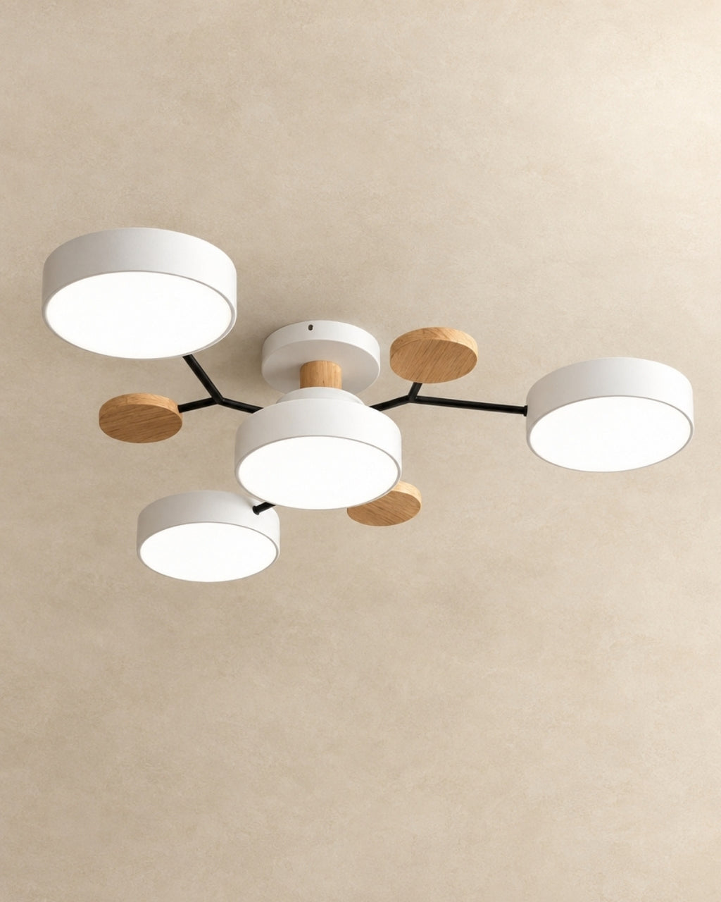 Amsel ceiling light in white, 4 lights, product photograph