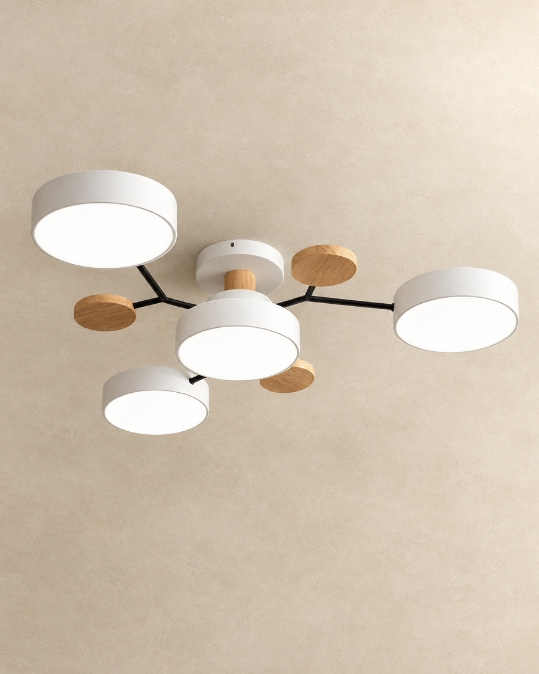 Amsel ceiling light in white, 4 lights, product photograph