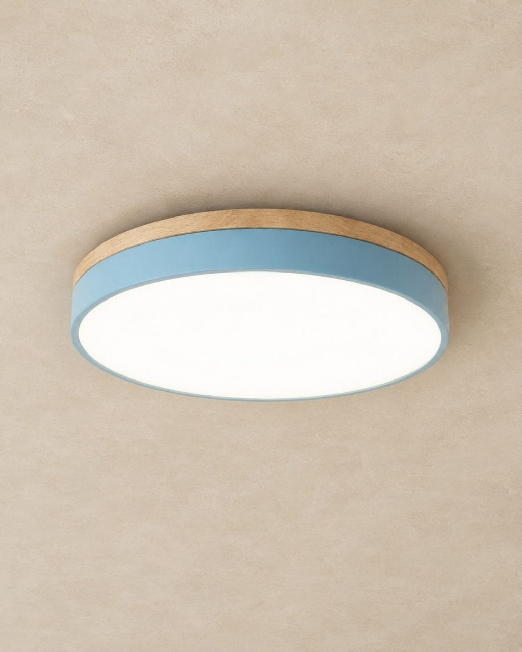 Feno ceiling light in blue, product photograph
