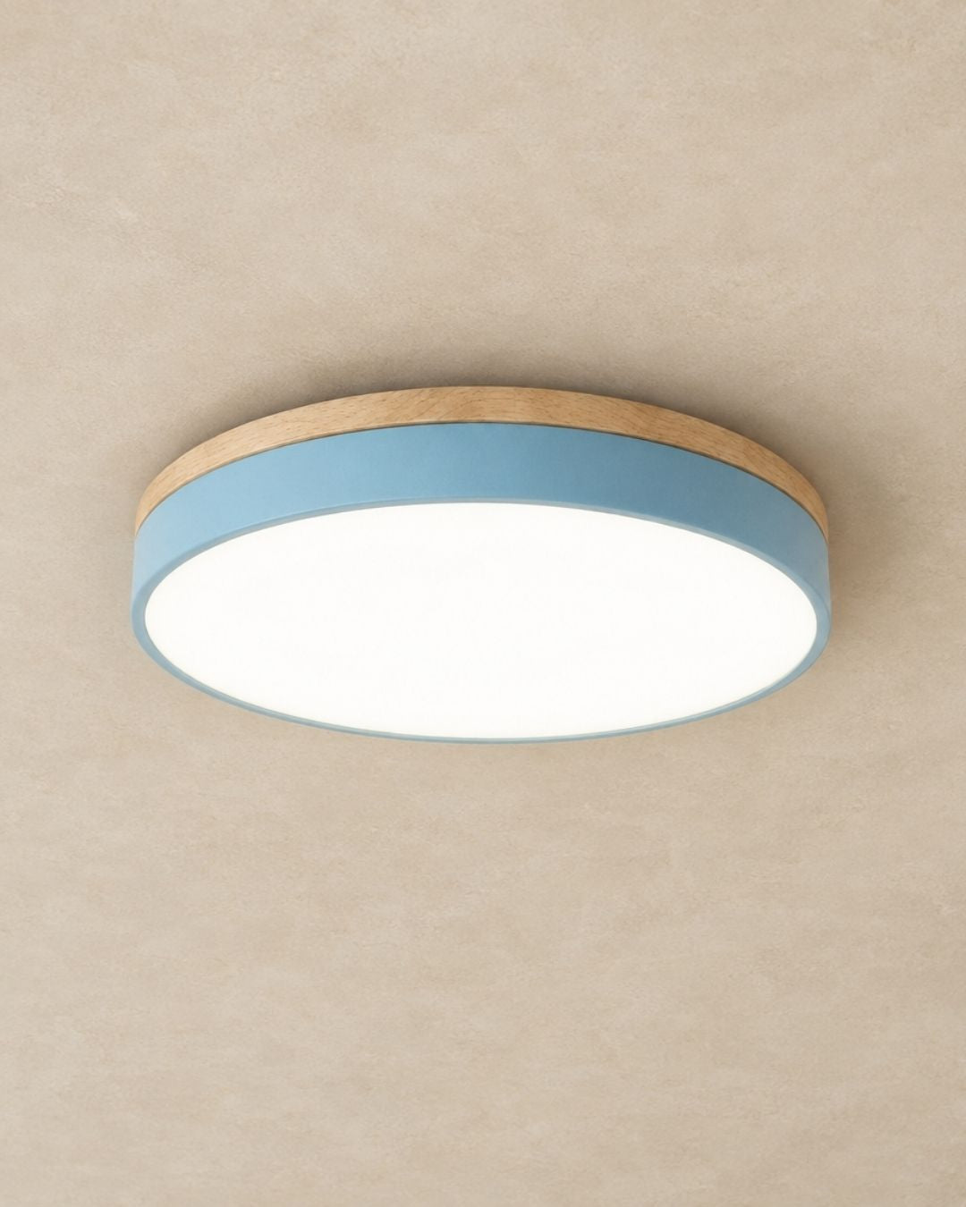 Feno ceiling light in blue, product photograph