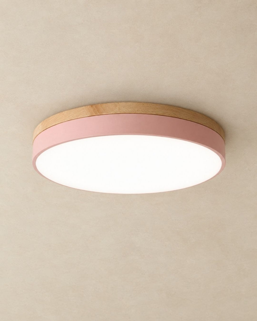 Feno ceiling light in pink, product photograph