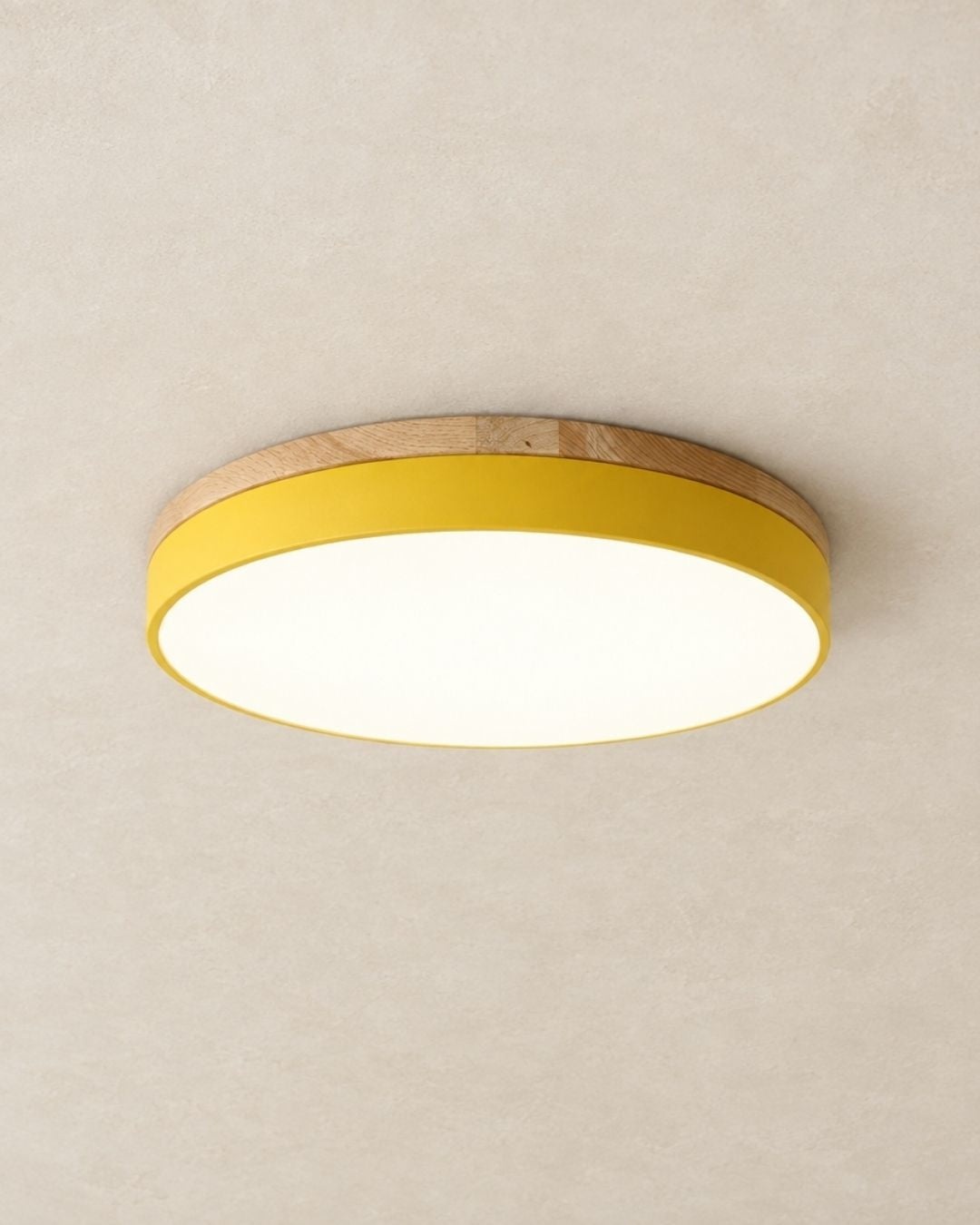Feno ceiling light in yellow, product photograph
