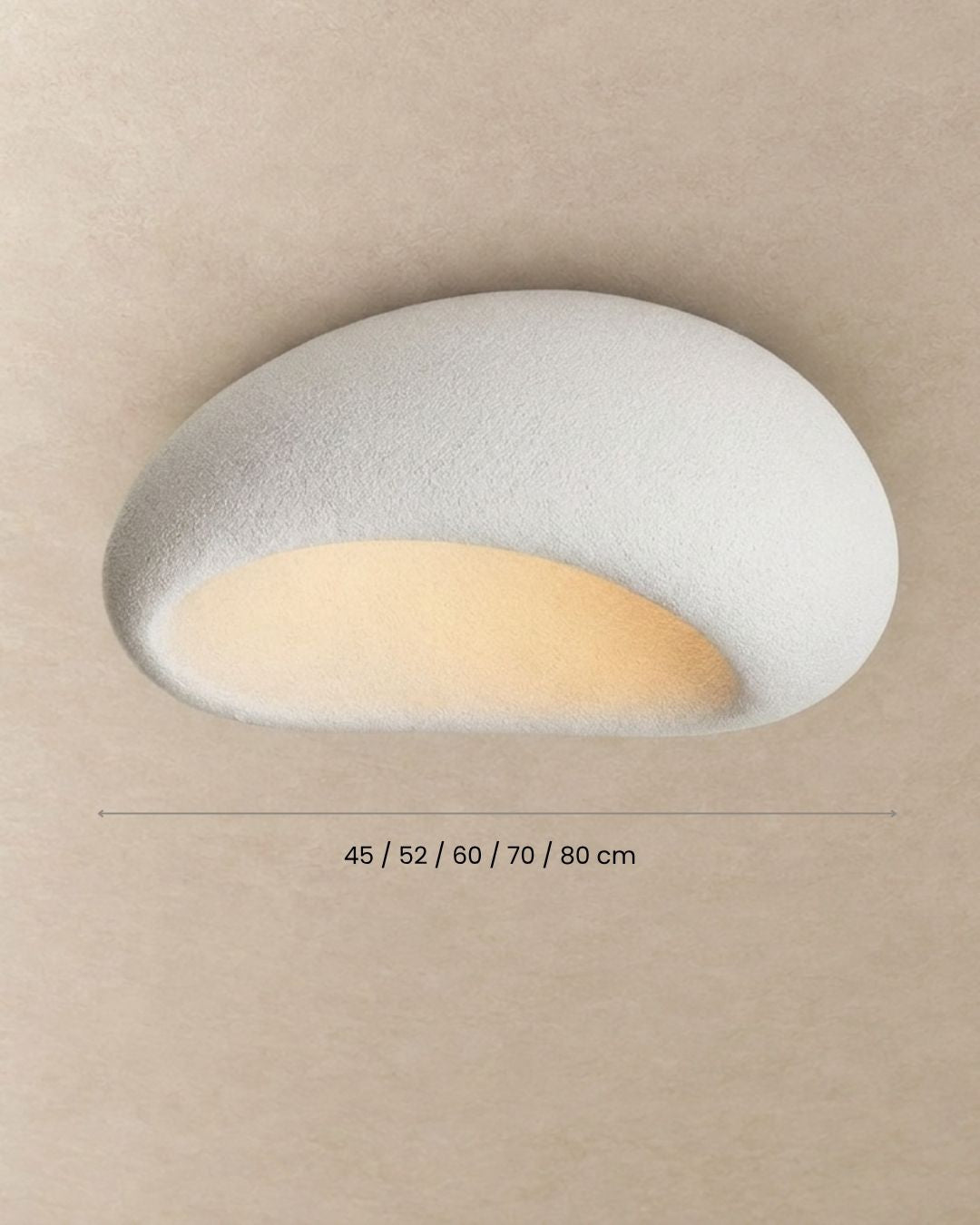 Dimensions of the Luna ceiling light, white