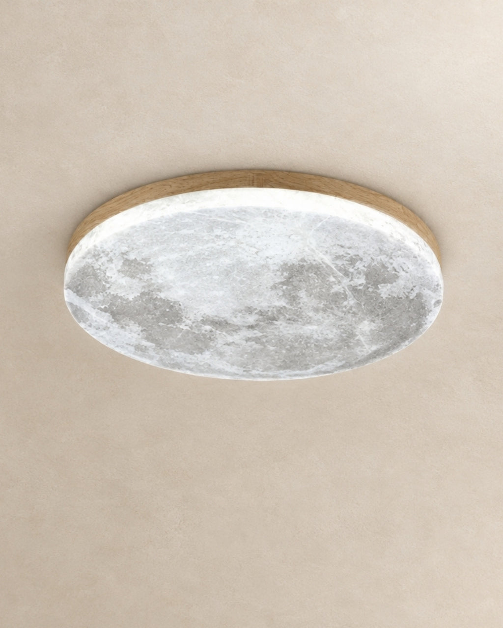 Erva ceiling light in cold wood, product photograph