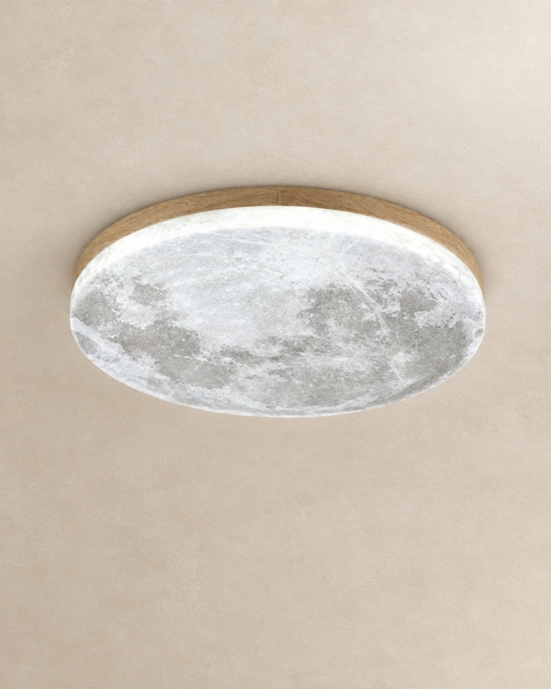 Erva ceiling light in cold wood, product photograph