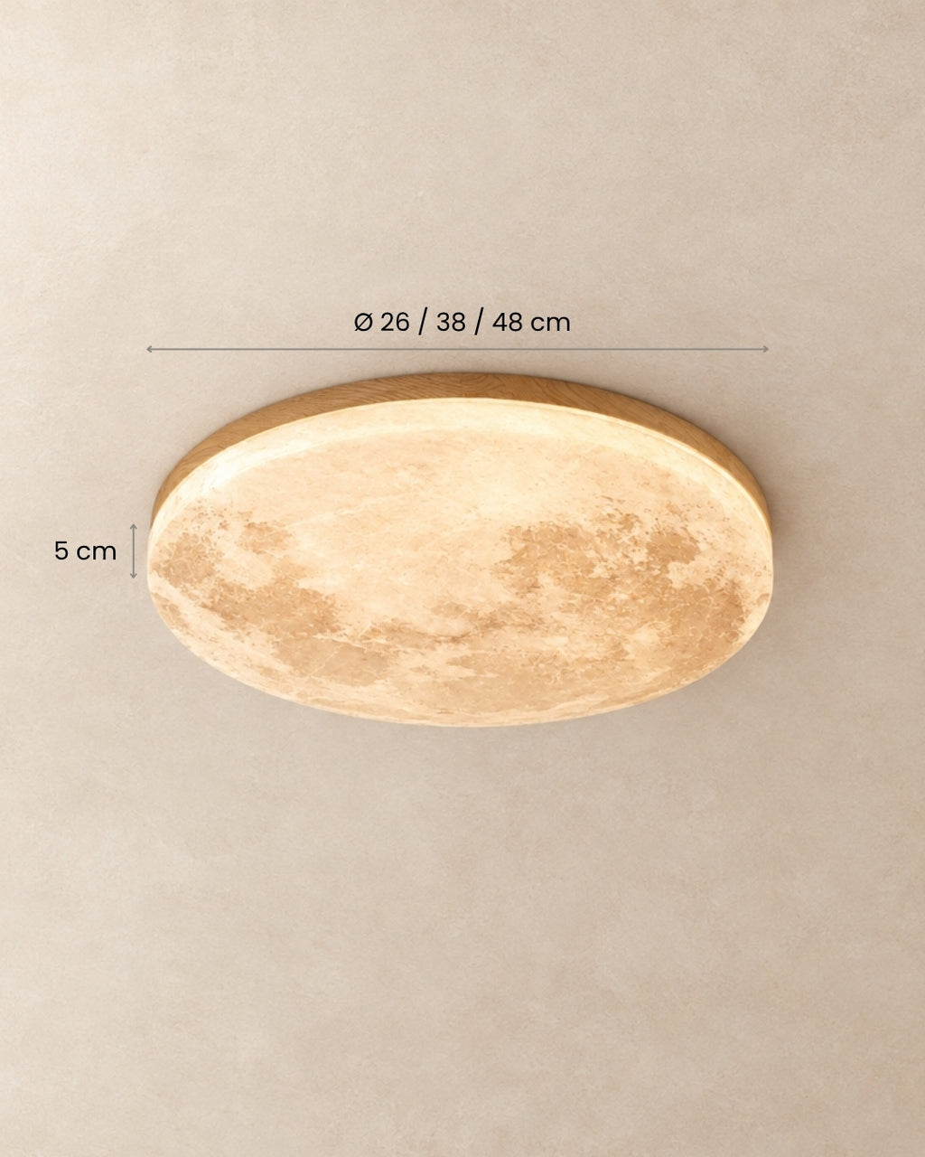 Dimensions of the Erva ceiling light