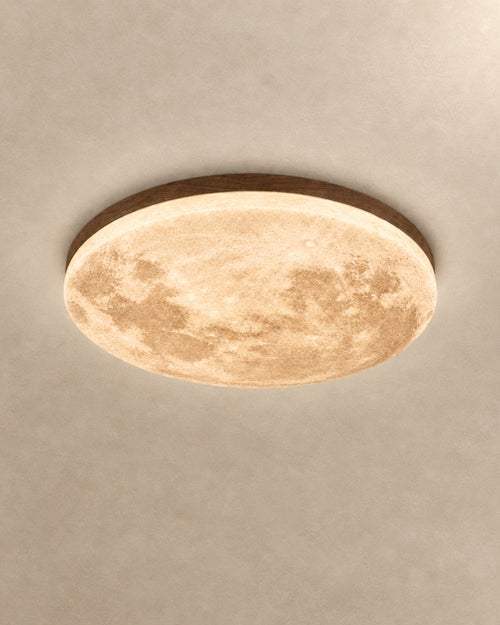 Erva ceiling light in warm walnut, product photograph