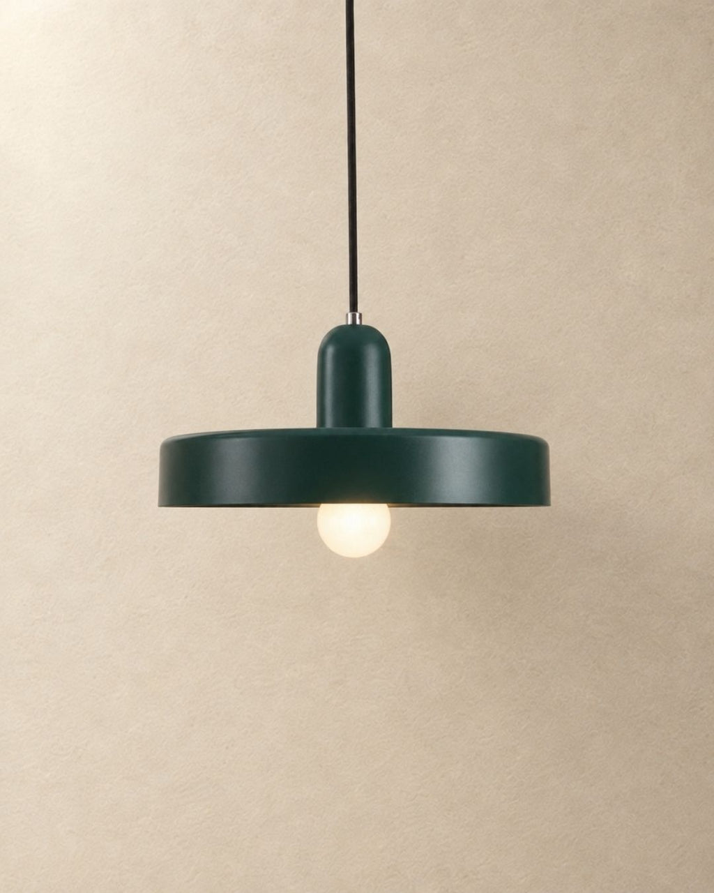 Nyla pendant light in green, product photograph