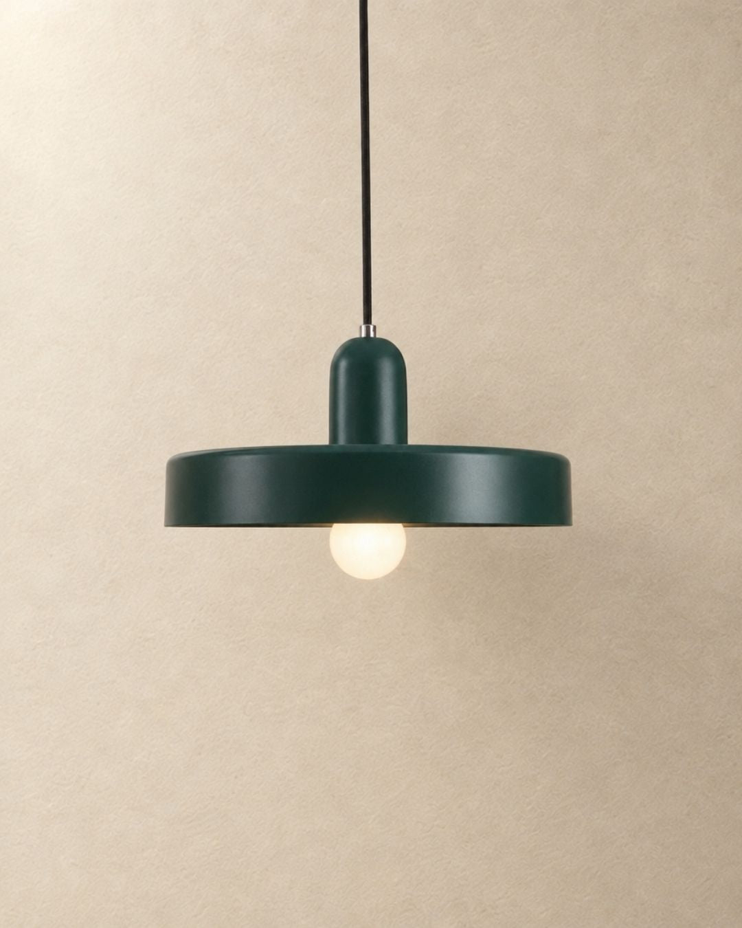 Nyla pendant light in green, product photograph
