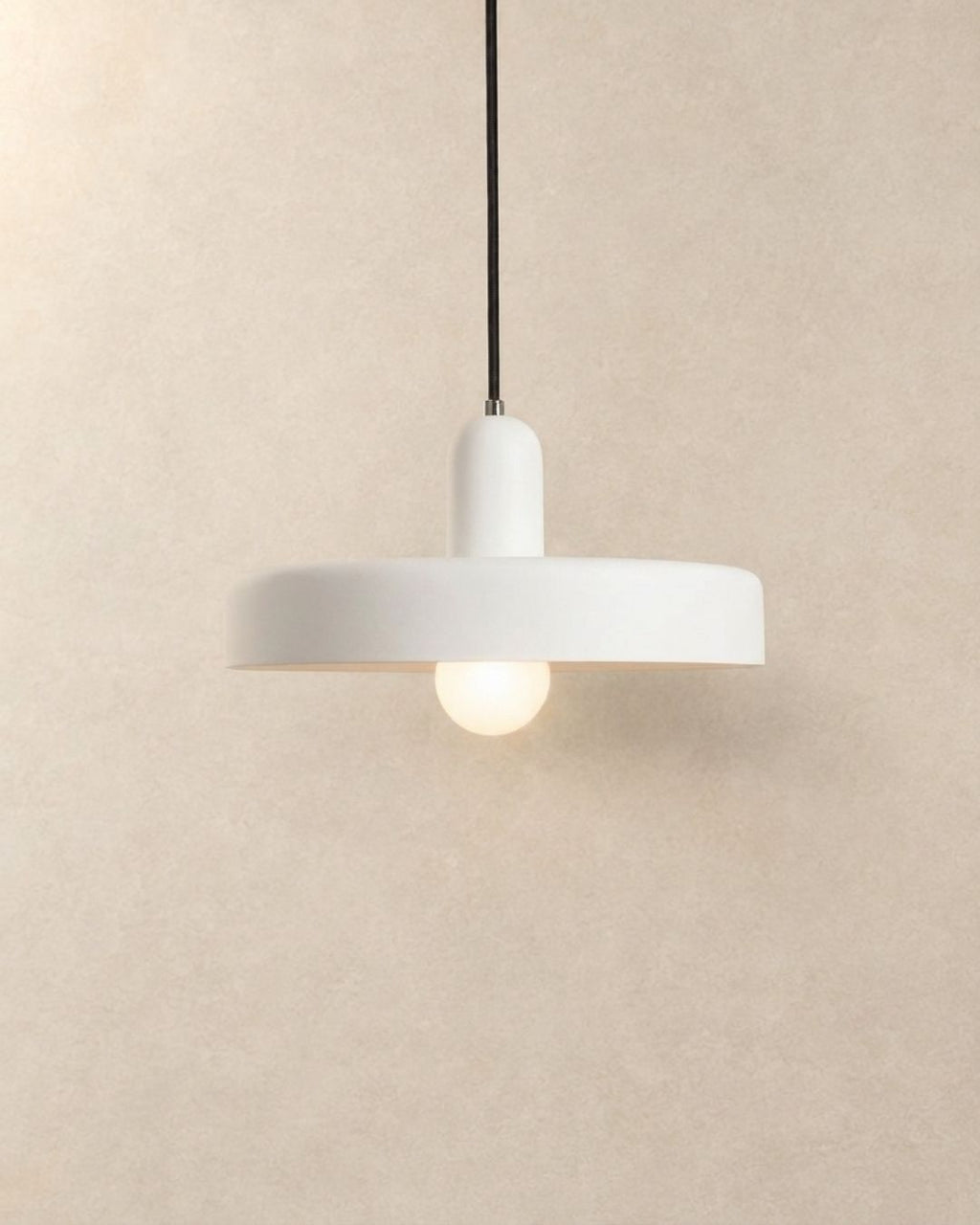 Nyla pendant light in white, product photograph