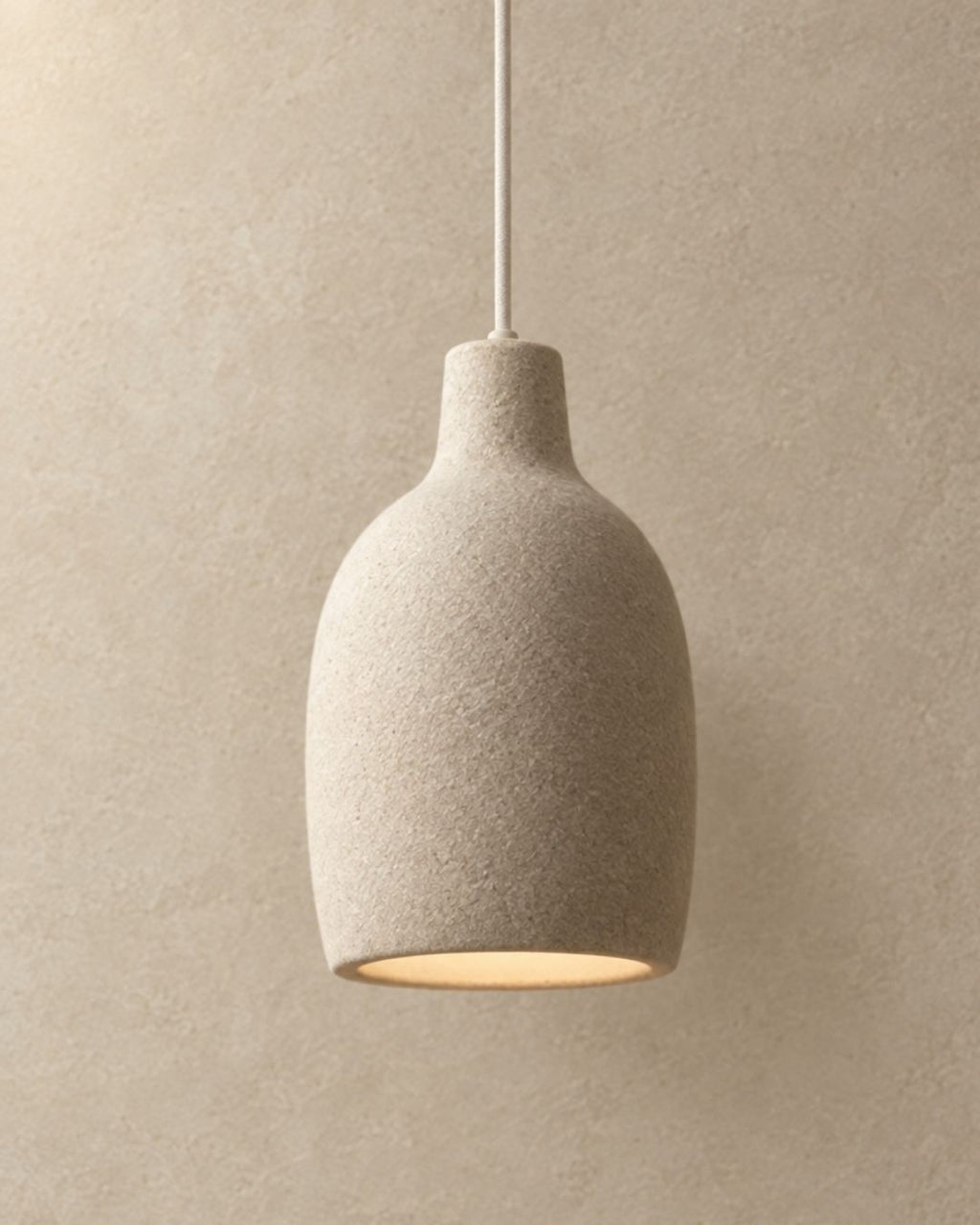 Ovana pendant light, bottle shape, product photograph