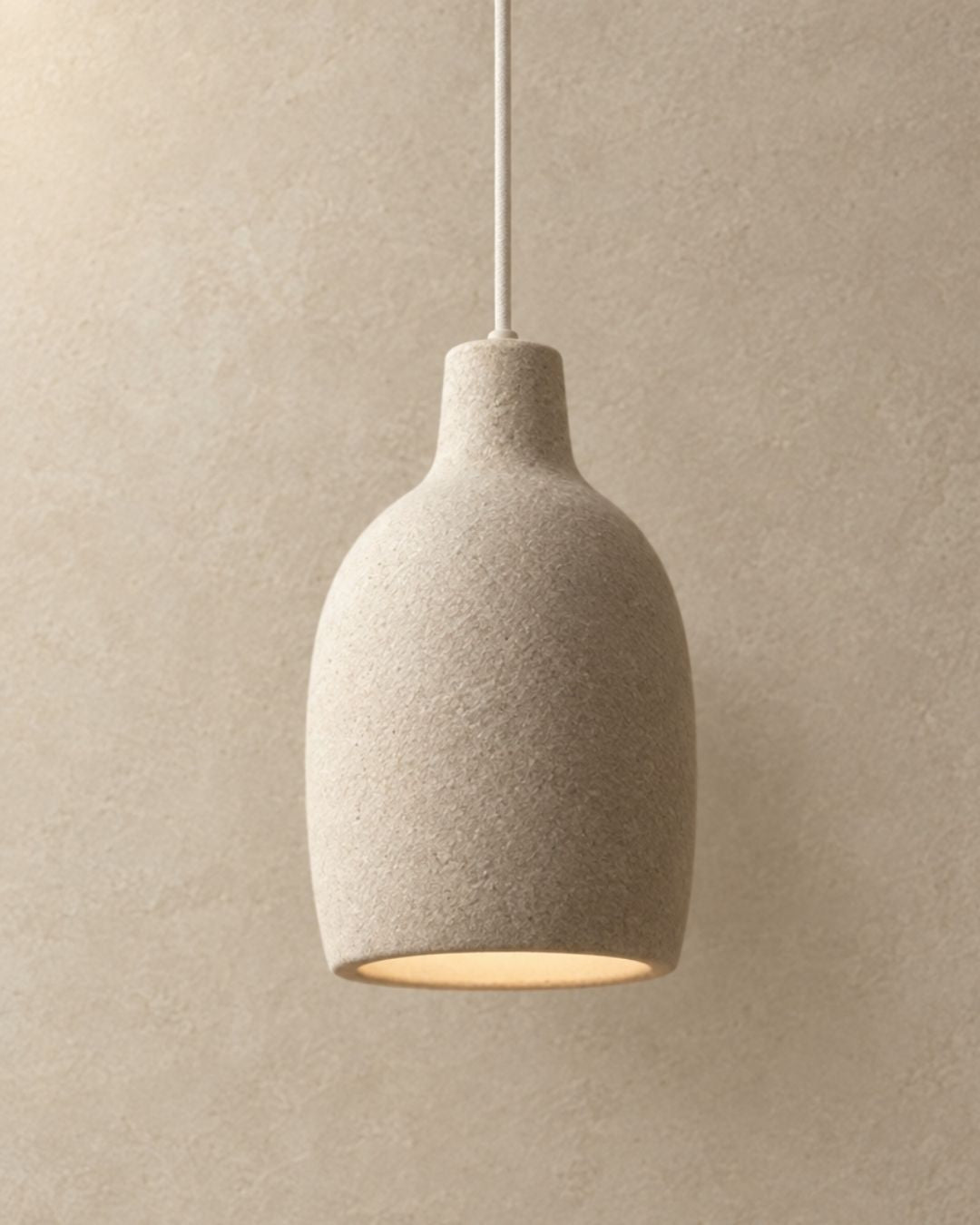 Ovana pendant light, bottle shape, product photograph