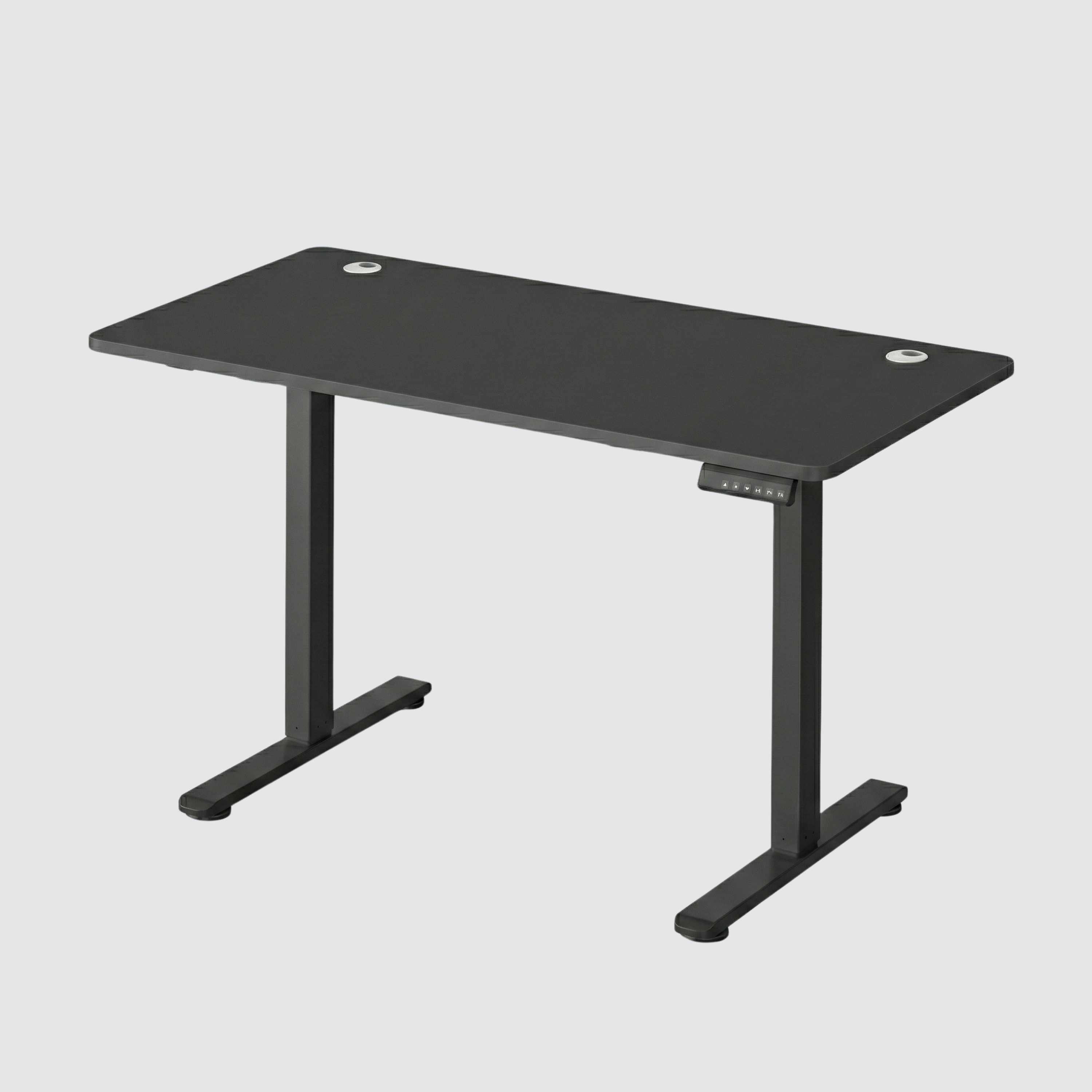 Standing desk Deskon in black, Height electric adjustable 