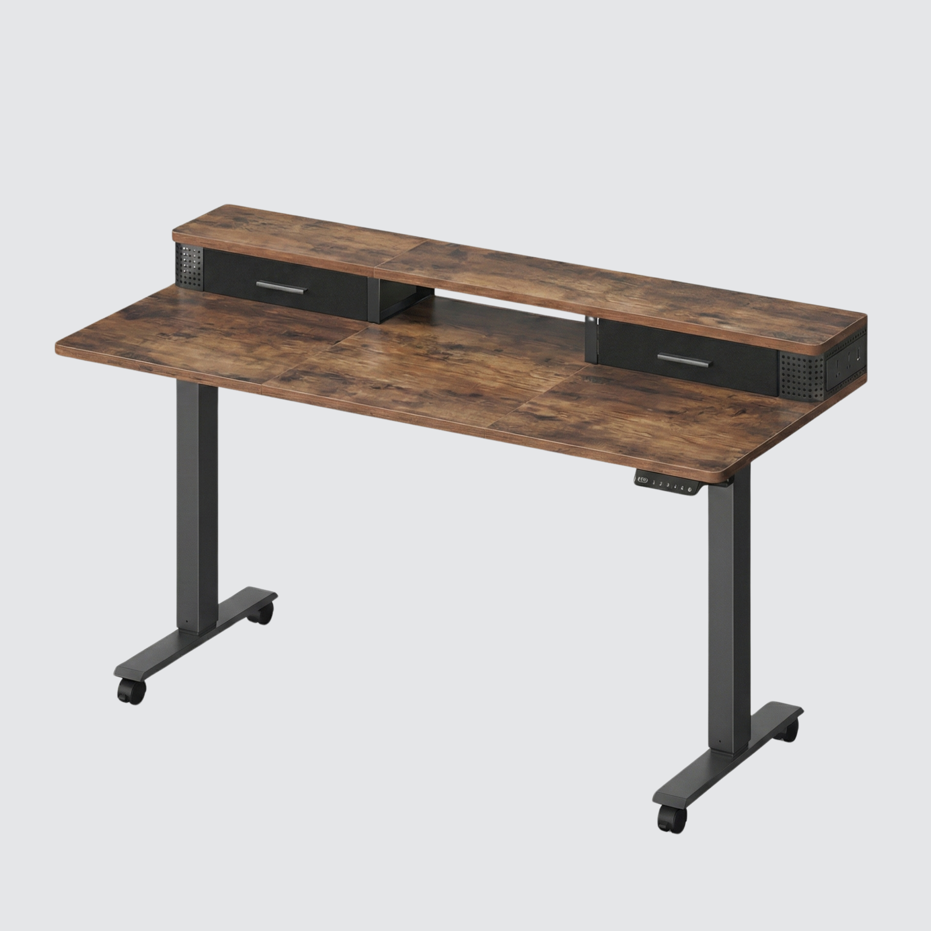 Electric Standing Desk - Brown - 120x60