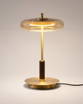 Alven table lamp, sculptural shade on a slim base