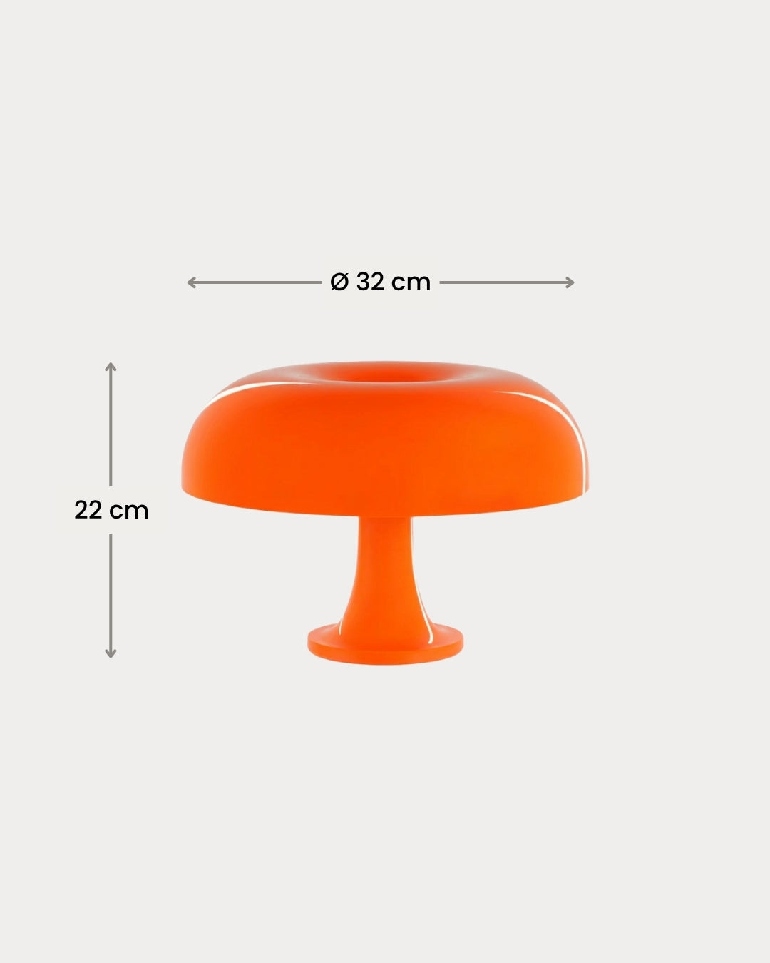 Dimensions of the Beven table lamp