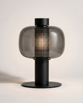 Breva table lamp in black, minimal shade on a slim stem