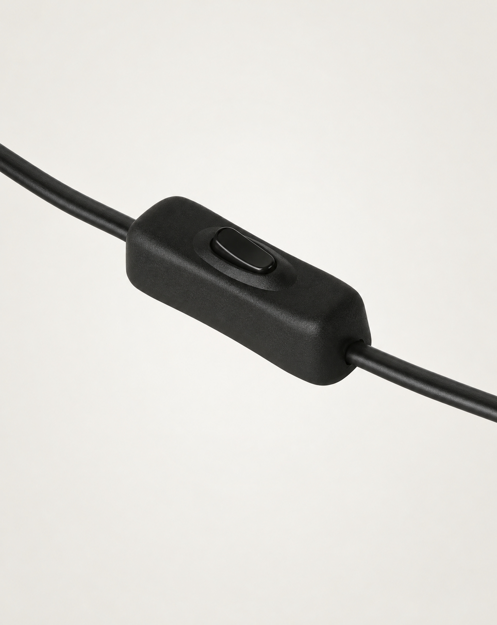 Elocci table lamp, black inline switch on the cable