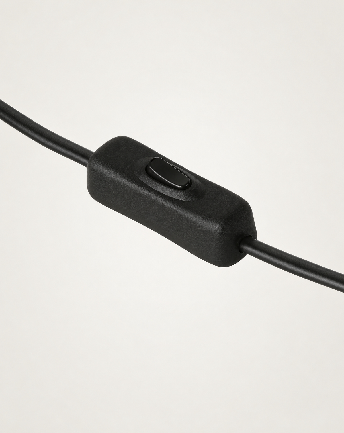 Elocci table lamp, black inline switch on the cable