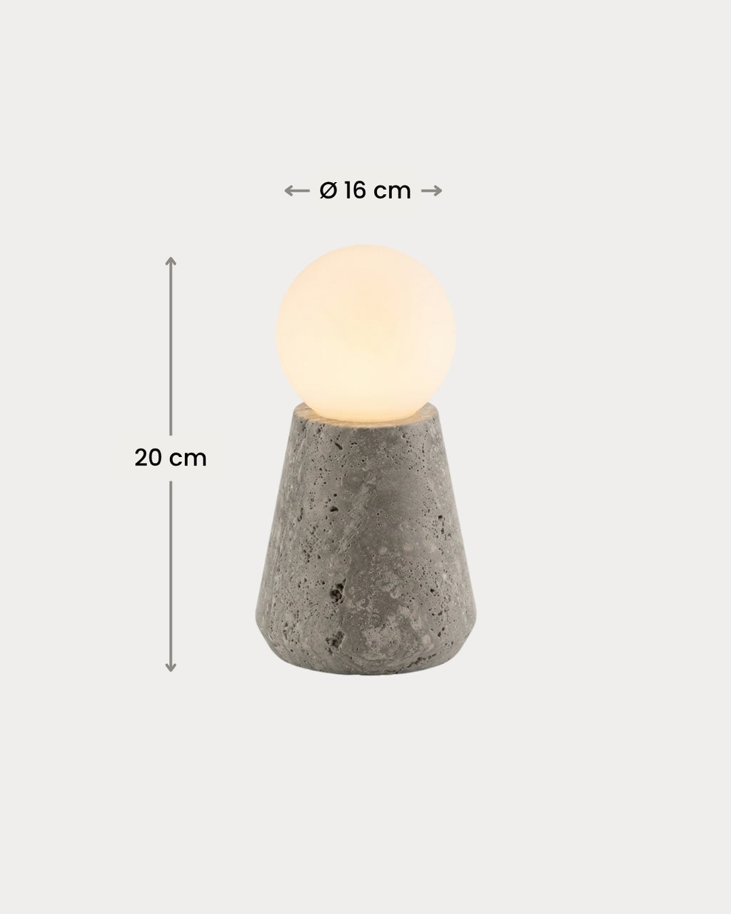 Dimensions of the Gavel table lamp