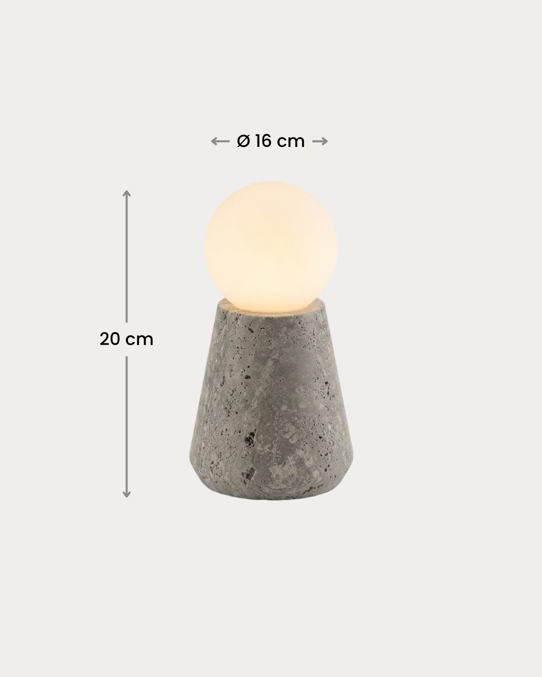 Dimensions of the Gavel table lamp