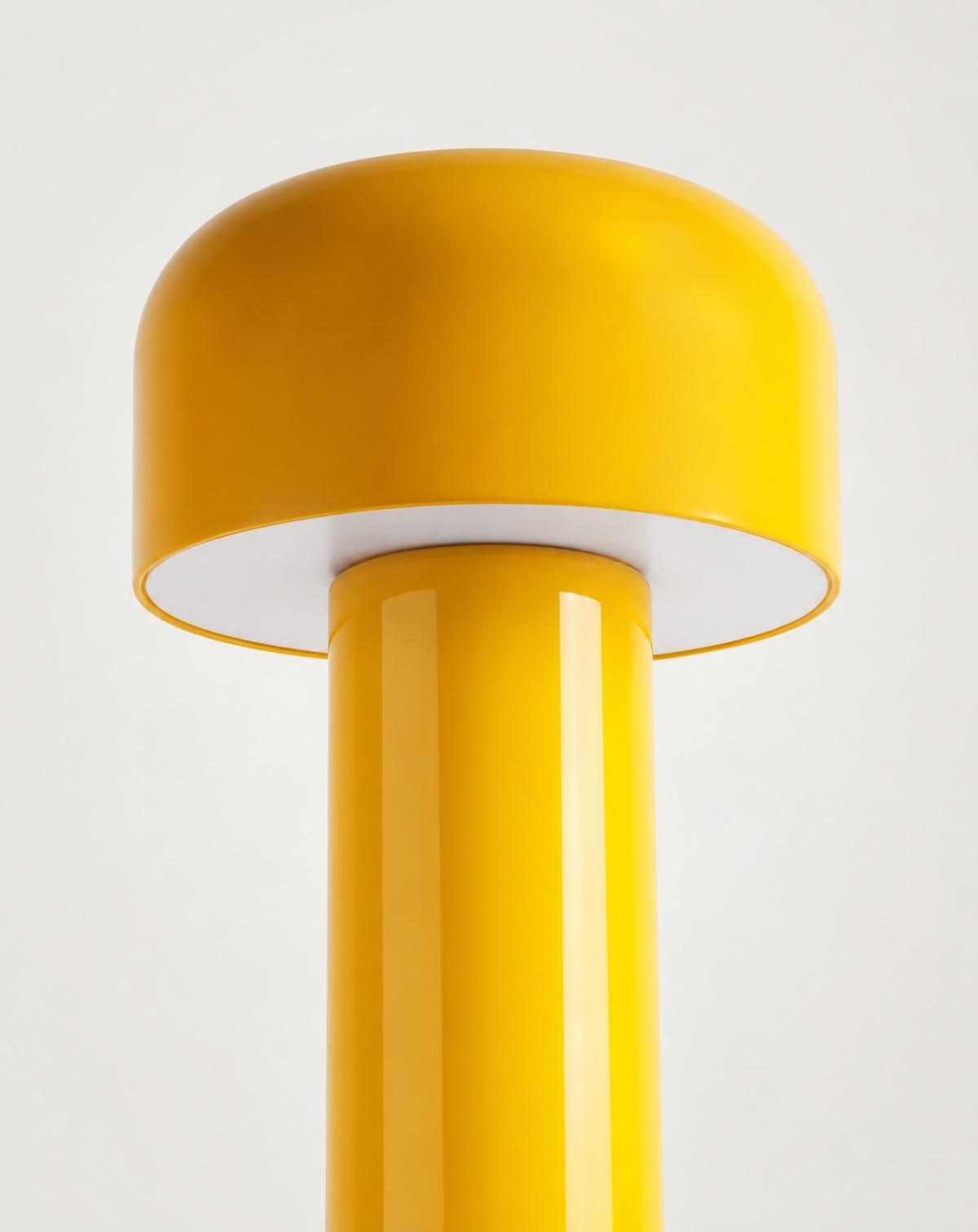 Halo table lamp in Yellow, dome shade and slim body