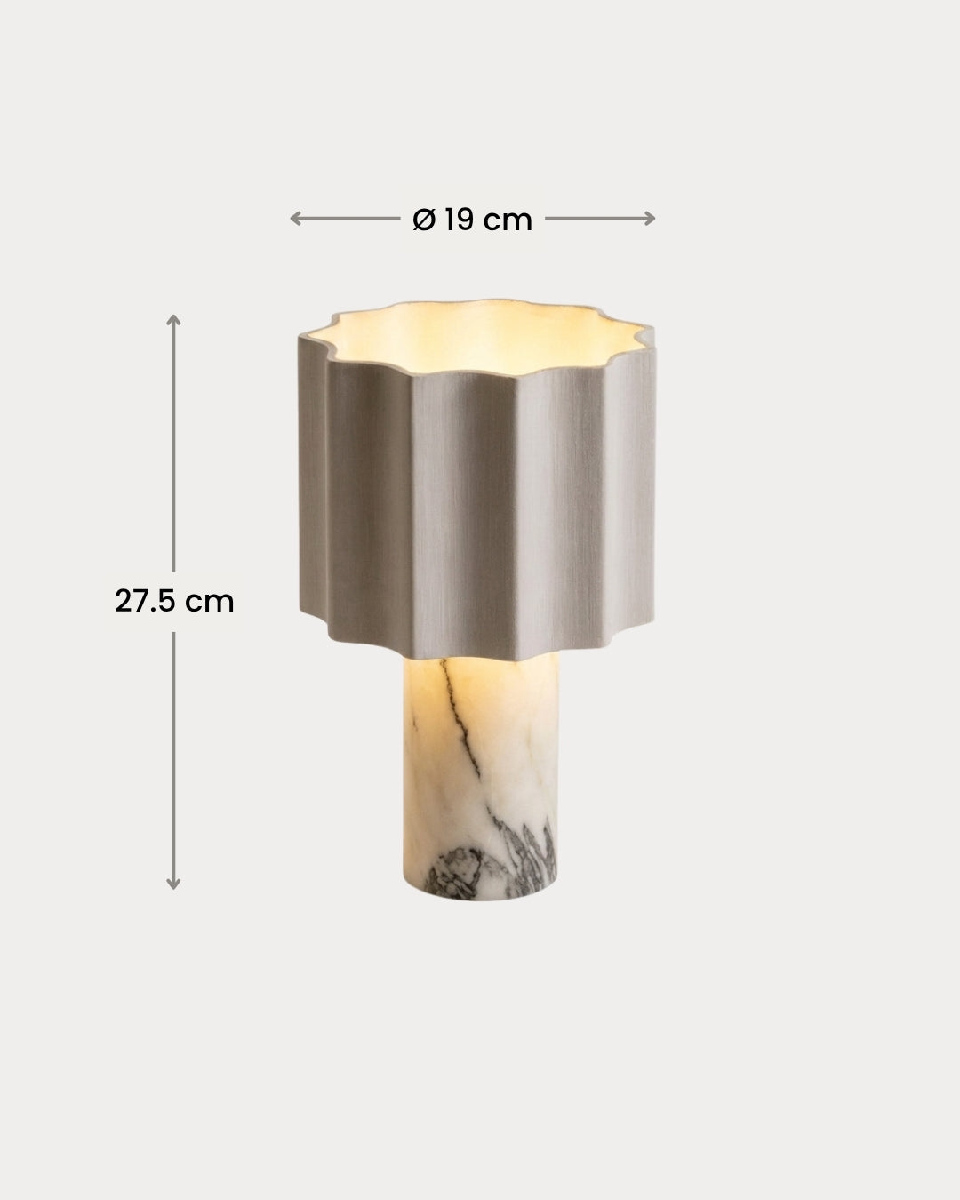 Dimensions of the Karlen table lamp