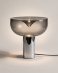 Marla table lamp in black, angular shade on a slim stem