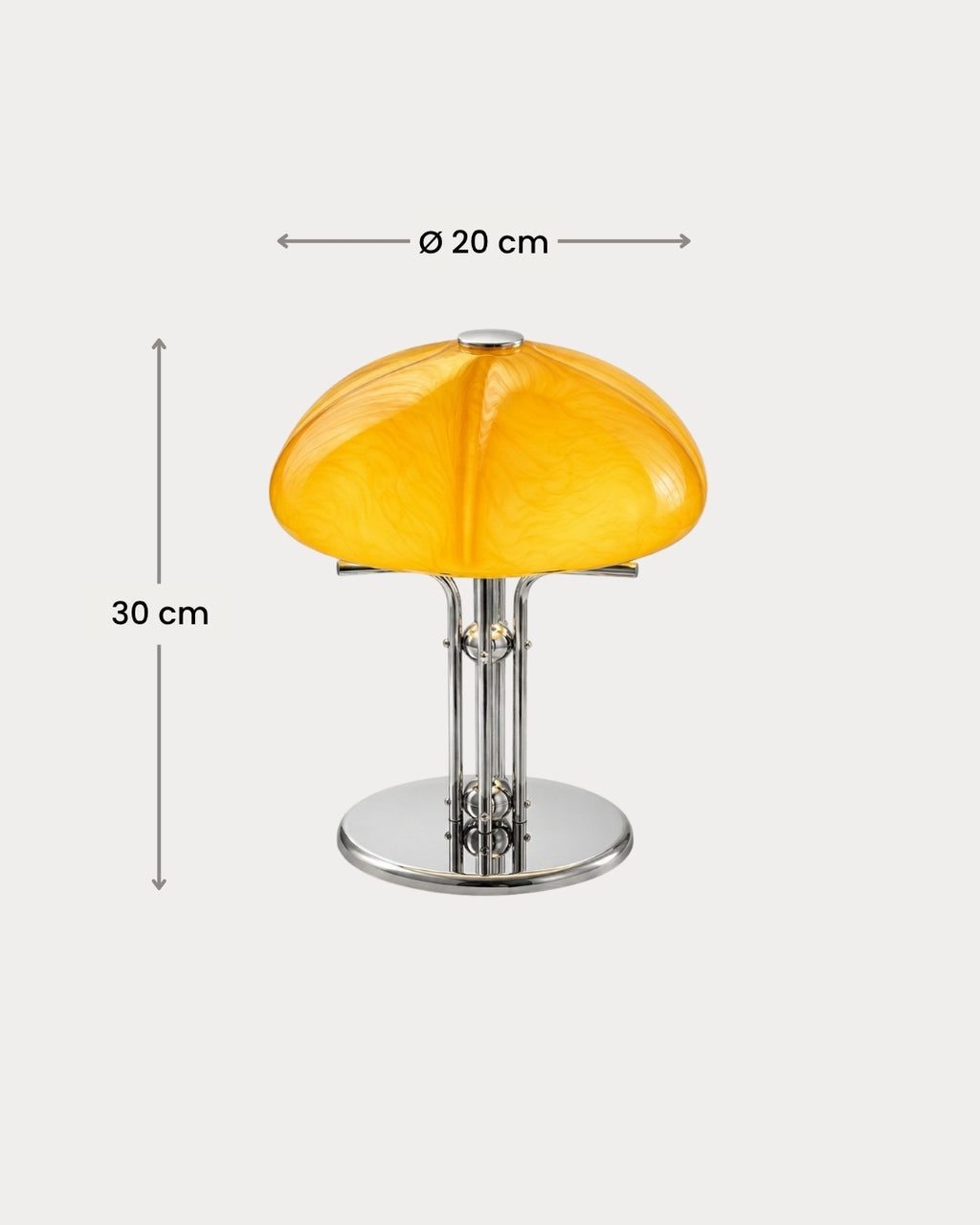 Dimensions of the Solmeo table lamp